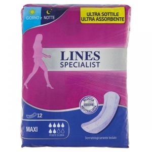 LINES Specialist Assorbenti Plus Pants per Incontinenza Super Maxi Assorbenza Medium - 12pz