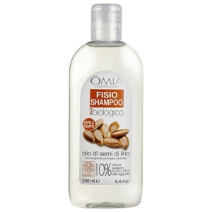 OMIA Fisio Shampoo Eco Biologico Capelli Forti con Olio di Semi di Lino - 250ml