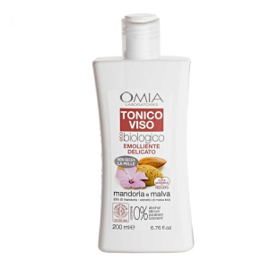 OMIA Laboratoires Eco Biologico Tonico Viso Emolliente Delicato Non Secca la Pelle con Mandorla e Malva - 200ml