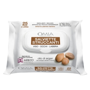 OMIA Laboratoires Salviette Struccanti Viso Occhi Labbra con Olio di Argan - 25pz