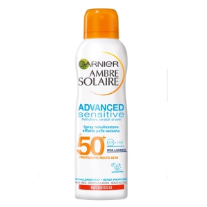 GARNIER Ambre Solaire Expert Sensitive Latte Protettivo Spray con Long UVA e UVB Molto Alta 50+ - 200ml