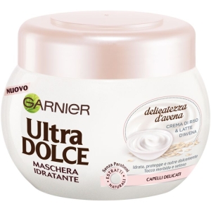 GARNIER Ultra Dolce Maschera Idratante Delicatezza d'Avena con Latte di Riso e Latte d'Avena per Capelli Delicati - 300ml