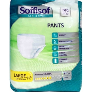 SOFFISOF LADY Air Dry Pannolini Pants Pull Up con Tessuto Traspirante Taglia L Extra Assorbente - 8pz