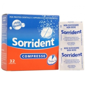 SORRIDENT Compresse per Protesi Dentale e Apparecchi Odontoiatrici - 32pz