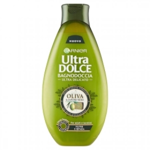 GARNIER Ultra Dolce Bagnodoccia Ultra Delicato con Olio d'Oliva Vergine e Sapone Nero - 500ml