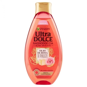 GARNIER Ultra Dolce Bagnodoccia Ultra Delicato con Olio di Rosa e Sapone di Aleppo - 500ml