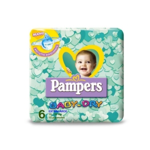 PAMPERS Baby Dry 6 Pannolini Extra-Large (15-30 kg) - 15pz