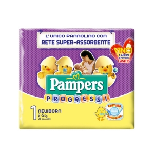 PAMPERS Progressi 1 Pannolini Newborn (2-5 kg) - 28pz