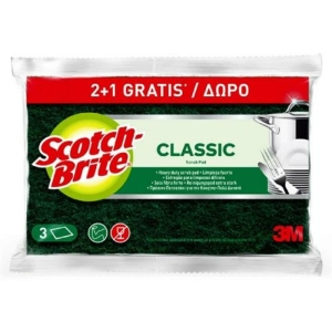 SCOTCH BRITE Spugna + Fibra Verde - 2+1