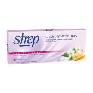 STREP Strisce Depilatorie Professionali Corpo 12 Pezzi