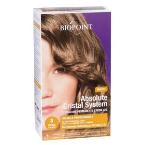 BIOPOINT Absolute Crystal System Colorazione Permanente Crema Gel 8 Biondo Chiaro 