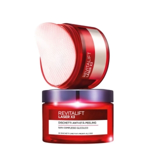 L'oréal Paris Revitalift Laser X3 - Dischetti Viso Anti-età Antirughe Peeling Con Acido Glicolico