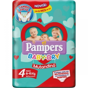 PAMPERS Baby Dry Mutandino Maxi - x16