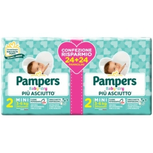 PAMPERS Baby Dry Duo Mini - 48 pezzi