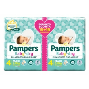 PAMPERS Baby Dry Duo Maxi - 38 pezzi