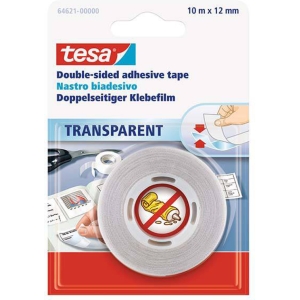 TESA Nastro Biadesivo Trasparente 10m x 12mm - 1pz