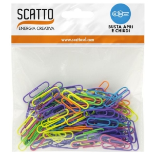 SCATTO Fermagli per Carta Colorati da 2,8 cm - 150 pz