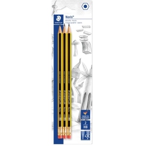 STAEDTLER Noris Matita HB 2 con Gommino - 3 pz