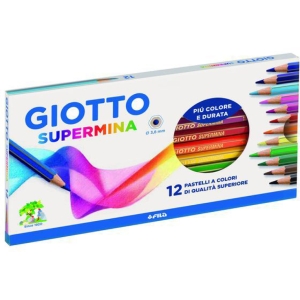 GIOTTO Matite Colorate Supermina - 12 colori