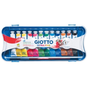 GIOTTO Tempera Extra Fine con Pennello - 12 pz