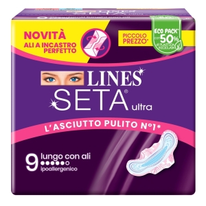 LINES Seta Ultra Assorbente Lungo con Ali - 9pz