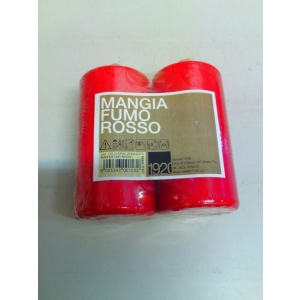 Candele Mangiafumo Rosse - 2 Pezzi