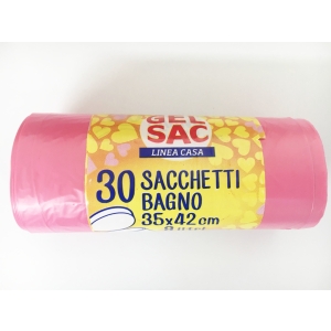 GELSAC Sacchetto Bagno Rosa 35*42 24pz