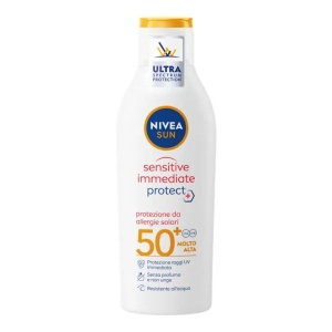 NIVEA SUN Latte Solare Sensitive, Protezione da Allergie Solari 50+ 200ml