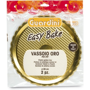 GUARDINI Vassoio Oro Pet-pp 28cm - 2 pezzi 