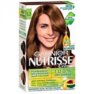 GARNIER Nutrisse Creme Maschera Nutricolor Tintura Permanente Arricchita con Olii di Frutta 5.3 Nocciola