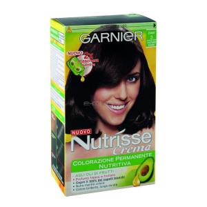 GARNIER Nutrisse Creme Maschera Nutricolor Tintura Permanente Arricchita con Olii di Frutta 3 Ebano