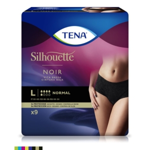 TENA LADY Silhouette Mutandine Assorbenti Nere Large - 9pz