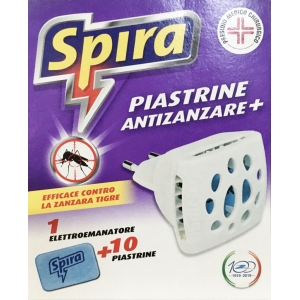 SPIRA Elettroemanatore Antizanzare + 10 piastrine