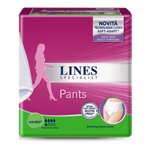 LINES Specialist Assorbenti Discreet Pants per Incontinenza Super Maxi Assorbenza Large - 7pz