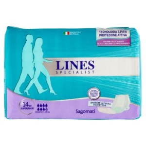LINES Specialist Pannoloni Sagomati Pants per Adulti per Incontinenza Super Maxi Assorbenza - 14pz