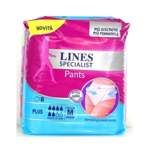 LINES Specialist Assorbenti Plus Pants per Incontinenza Medium - 8pz