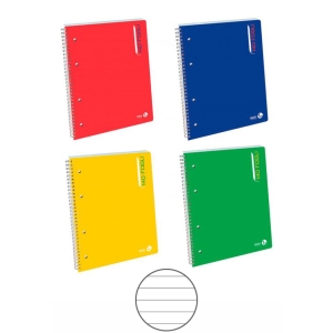 BM Quaderno a Spirale con Fori 70gr 1R Righe - 140 fogli