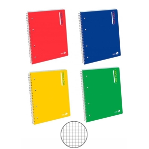 BM Quaderno a Spirale con Fori 70gr 5MM Quadretti - 140 fogli