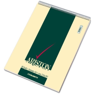 BLASETTI Blocco Note Ariston con Spirale 21 cm x 30 cm a quadretti 5 mm - 60 fogli