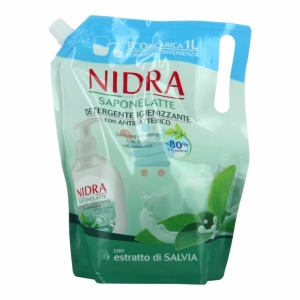 NIDRA Sapone Liquido Antibatterico busta Ricarica 1lt