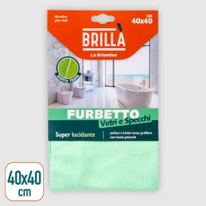 BRILLA' Furbetto Panno Vetri e Specchi 40 x 40 cm - 1pz