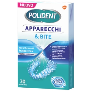 POLIDENT Apparecchi e Bite - 30 compresse