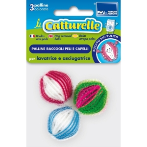 PARODI Catturelle per Peli Asciugatrice e Lavatrice - 3 palline