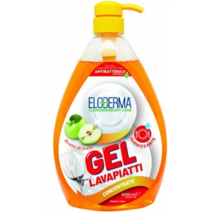 ELODERMA Detersivo Piatti Concentrato Antibatterico Aceto - 1lt