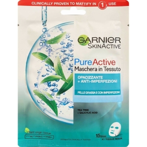 GARNIER SkinActive Maschera in Tessuto Opacizzante Tea Tree