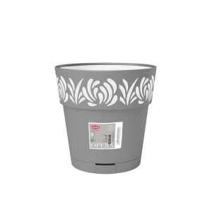 STEFANPLAST Vaso Opera Gaia Grey Bianco - 25cm