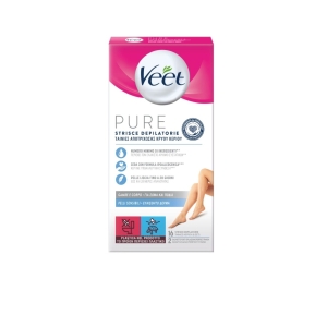 VEET Pure Strisce Depilatorie Corpo Pelli Sensibili - 16pz