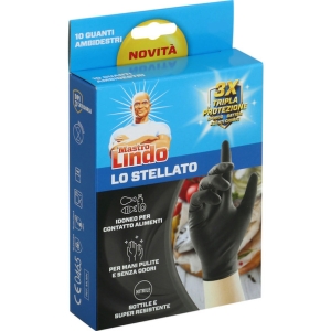 MASTRO LINDO Guanti Nitrile Nero Stellato - Tg. M
