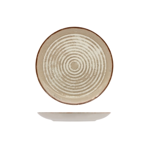 TONINELLI Piatto Piano Circles Havana - 26Cm