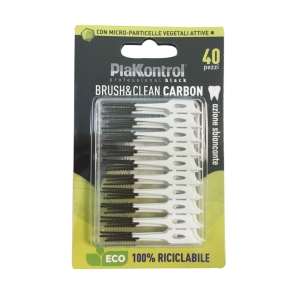 PLAKKONTROL Brush&Clean Carbon - 40 pezzi